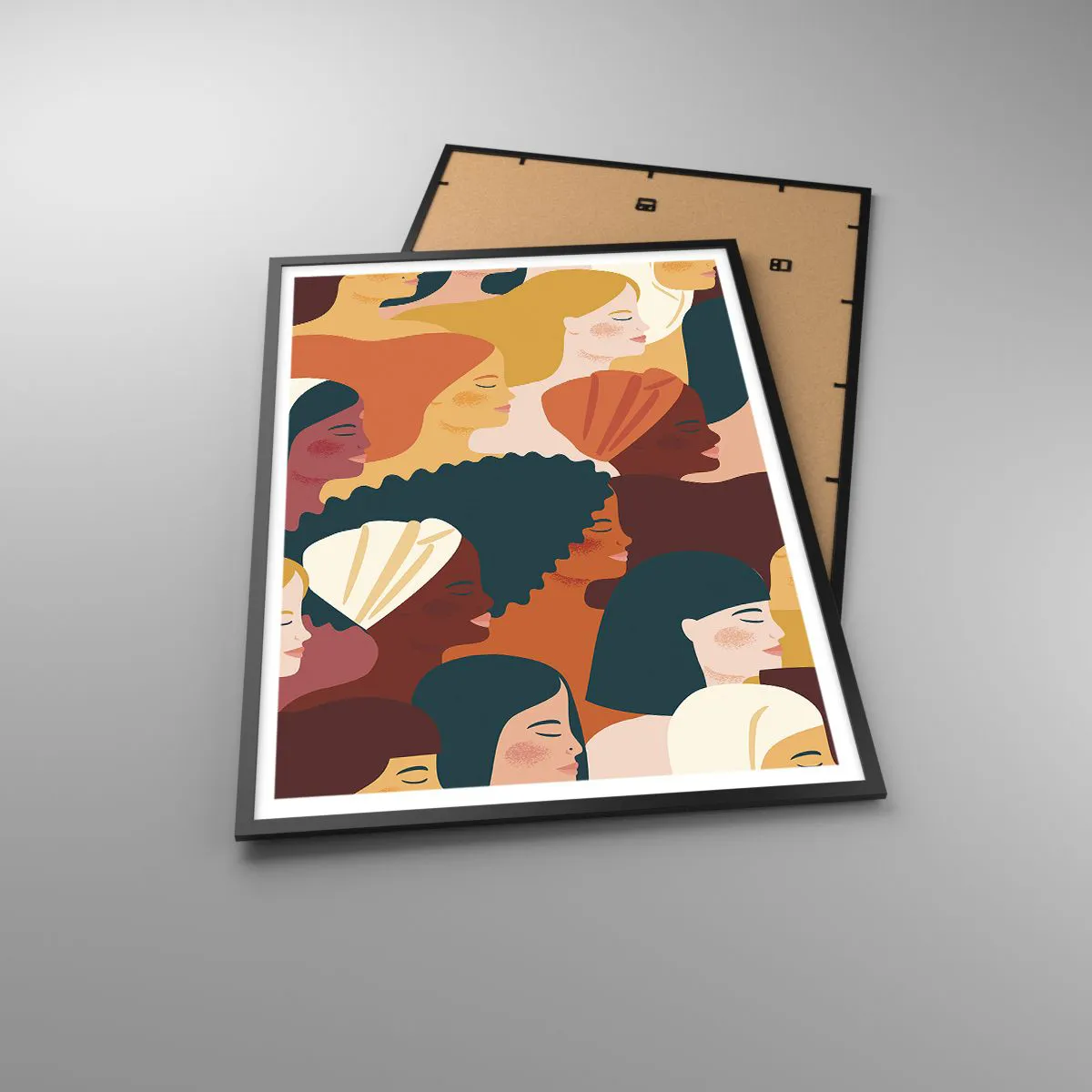 Plakat i sort ramme - Kun kvindelighed - 70x100 cm