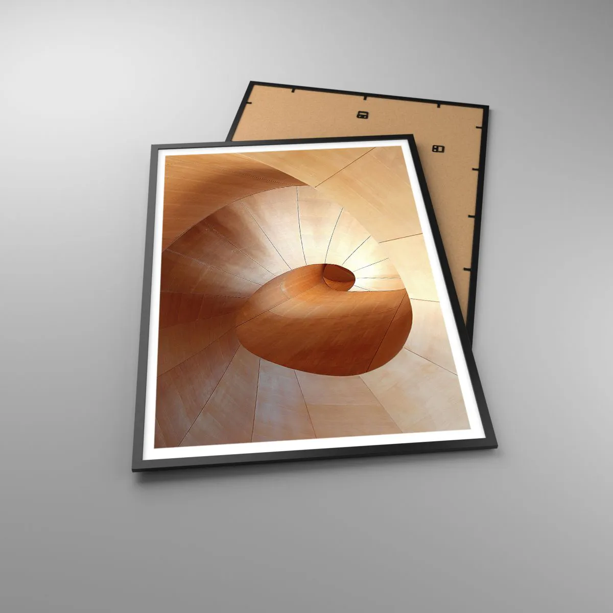 Affiche dans un cadre noir - Poster - Serpentin architectural - 70x100 cm