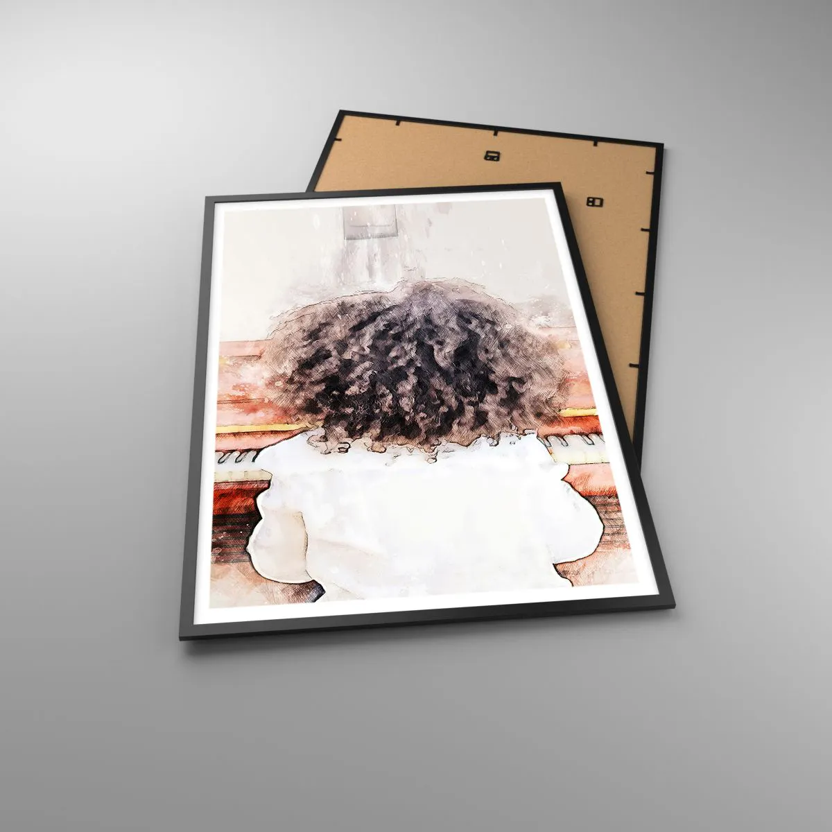 Affiche dans un cadre noir - Poster - Dans un nouveau monde - 70x100 cm