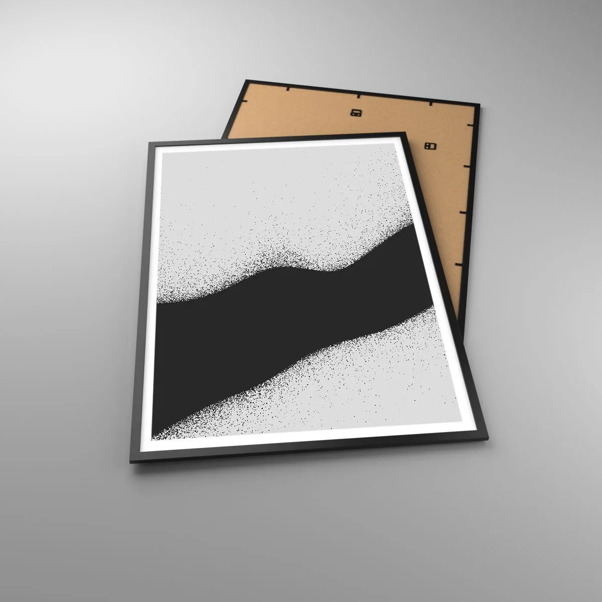 Pôster com moldura preta - Equilíbrio suave - 70x100 cm