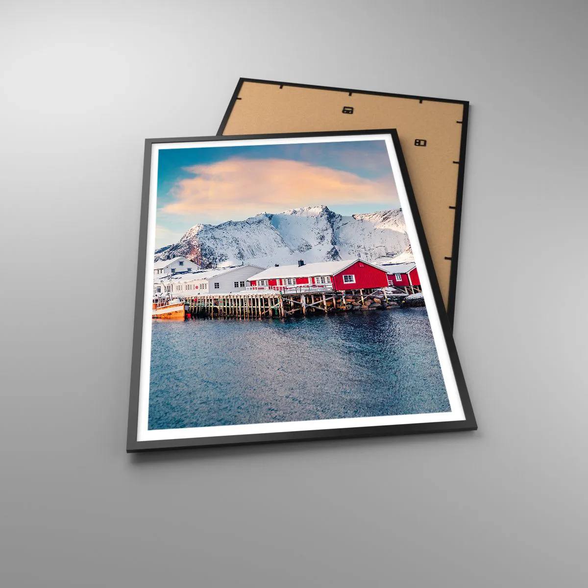 Plakat i sort ramme - Nordlig tilbagetrækning - 70x100 cm