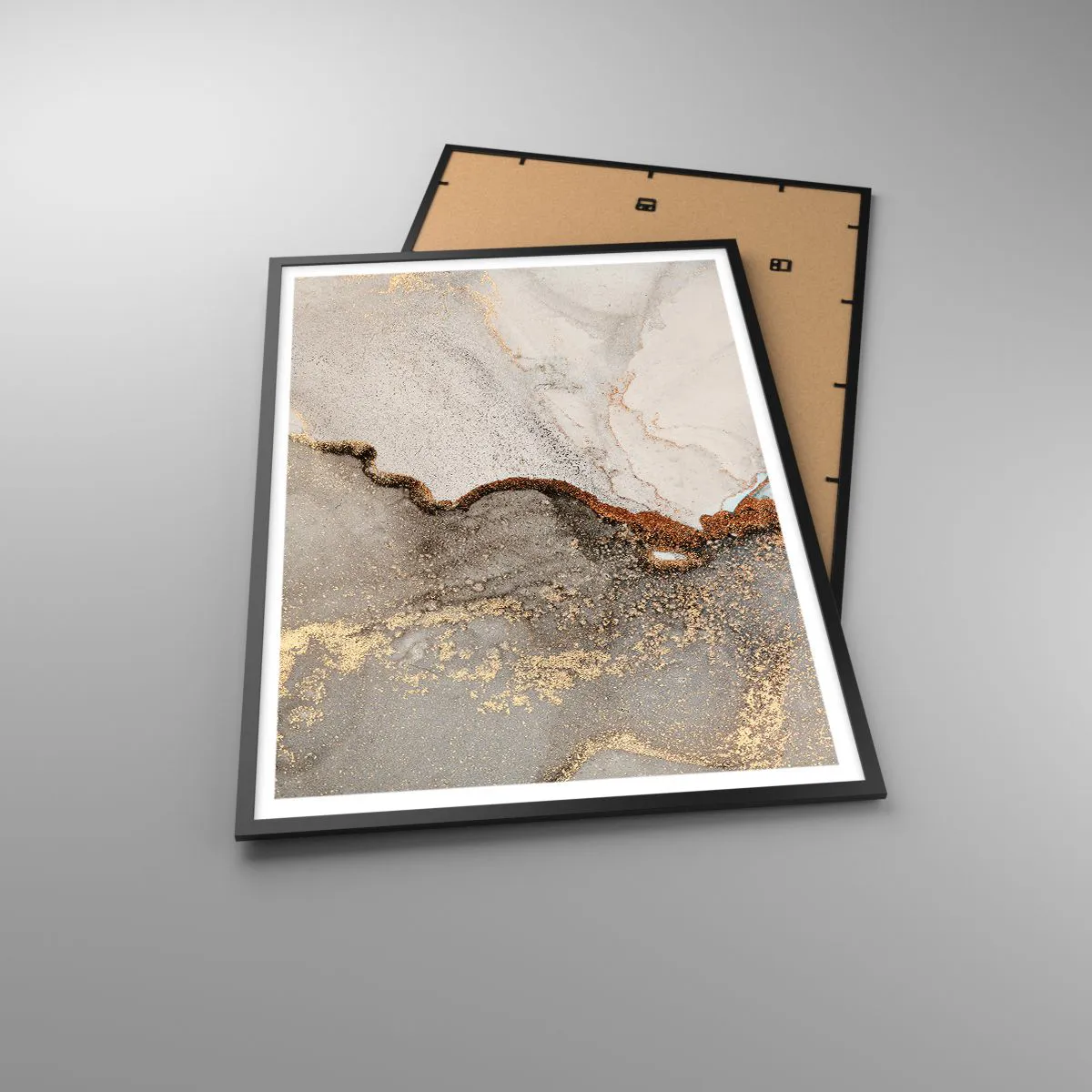 Póster en marco negro - En la frontera de los colores - 70x100 cm