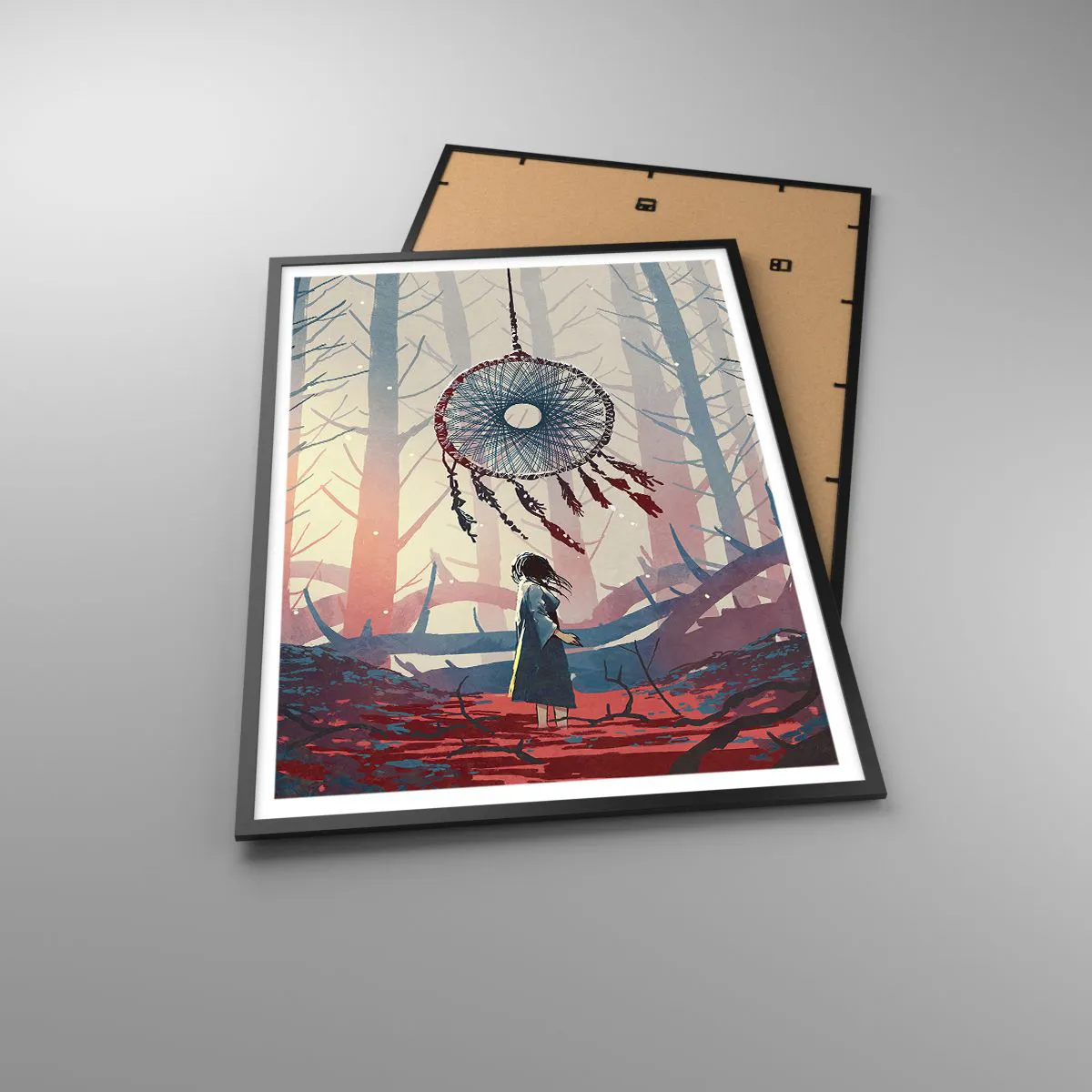 Poster in einem schwarzem Rahmen - Geheimes Glücksritual - 70x100 cm