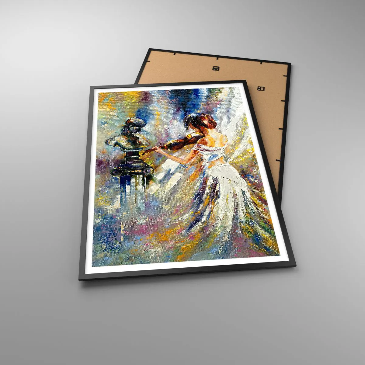 Affiche dans un cadre noir - Poster - Revivre avec émotion - 70x100 cm