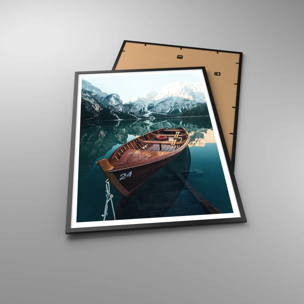 Affiche dans un cadre noir - Poster - Comme peint sur du verre - 70x100 cm