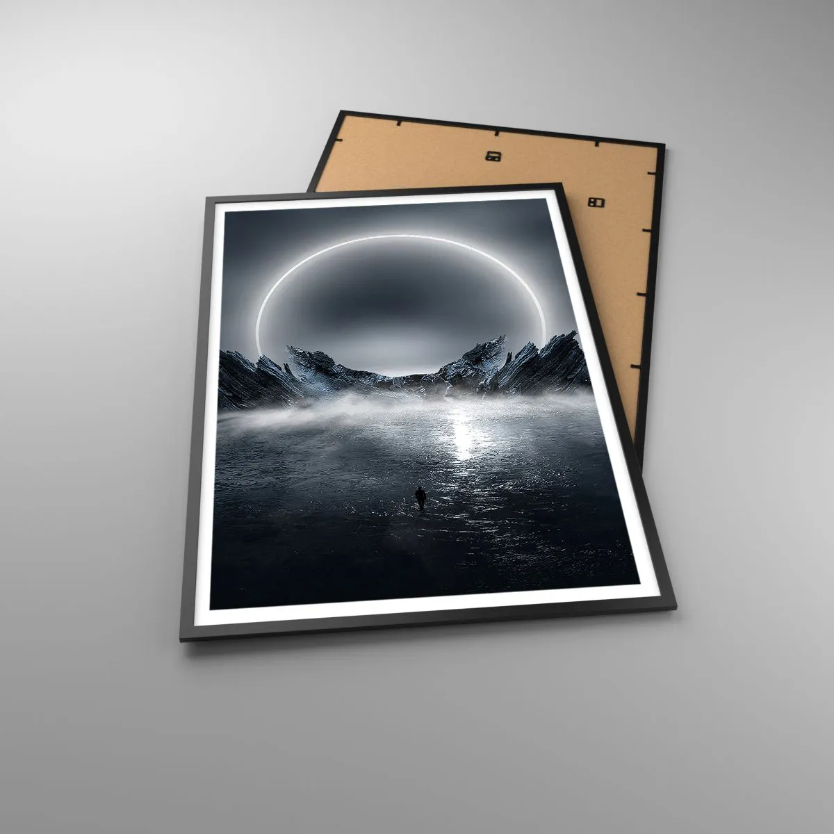 Poster in einem schwarzem Rahmen - Ende der Geschichte - 70x100 cm