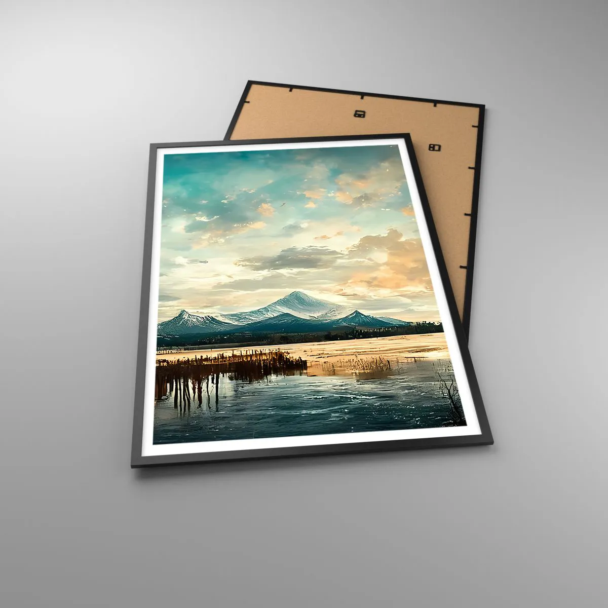 Poster in einem schwarzem Rahmen - Unter dem Schutz des Himmels - 70x100 cm