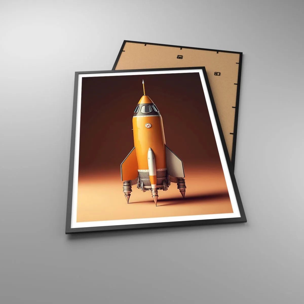 Plakat i sort ramme - Det begynder med en drøm - 70x100 cm