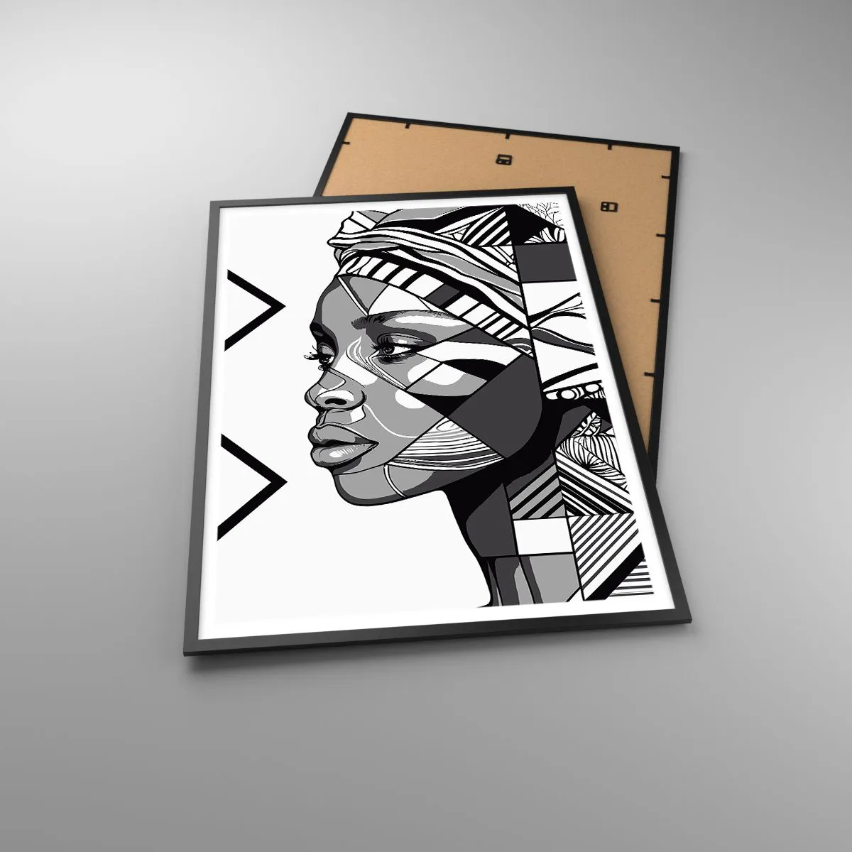 Poszter fehér keretben - Etnikai portré - 70x100 cm
