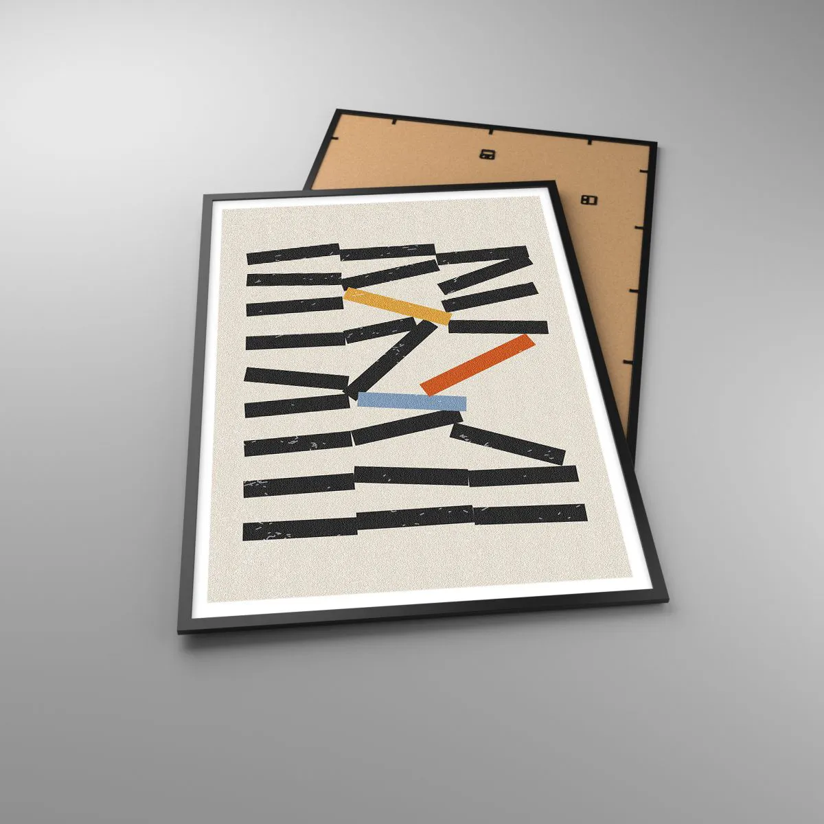 Plakat w czarnej ramie - Domino – kompozycja - 70x100 cm
