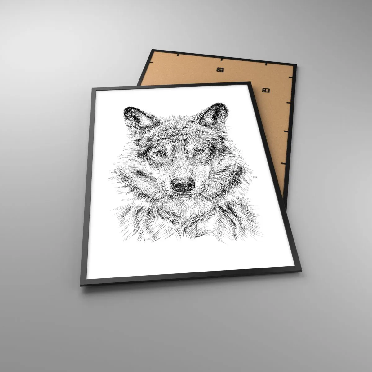 Plakat i sort ramme - En født leder - 70x100 cm