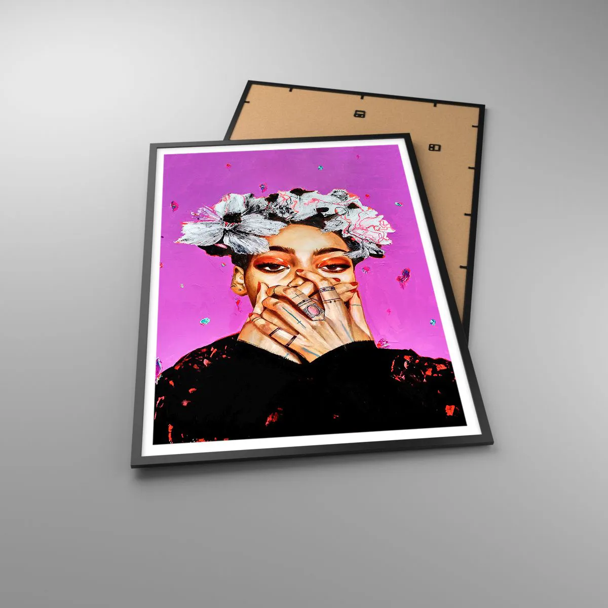 Plakat w czarnej ramie - Trochę szalona - 70x100 cm