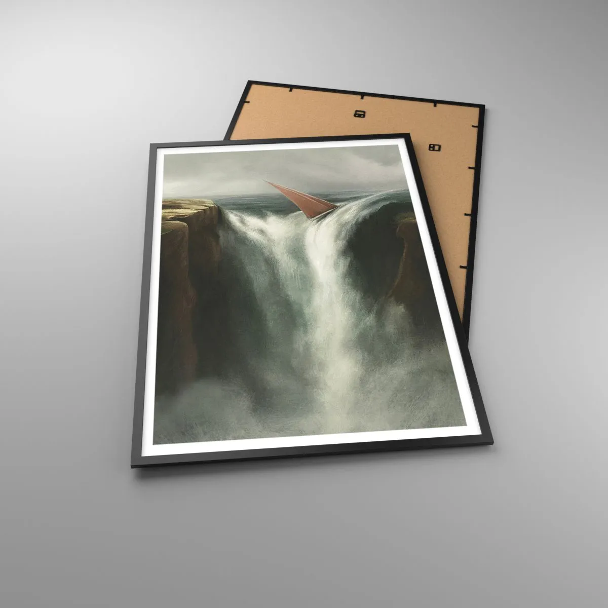 Poster in black frame - Life Warning - 70x100 cm