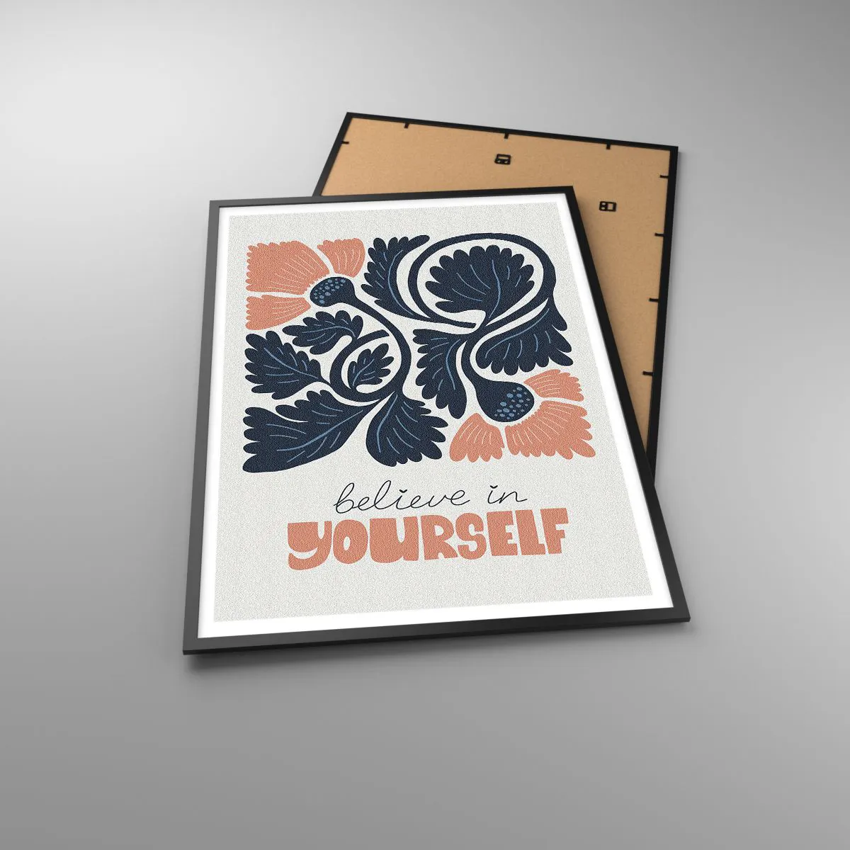 Plakat i sort ramme - Og du blomstrer - 70x100 cm