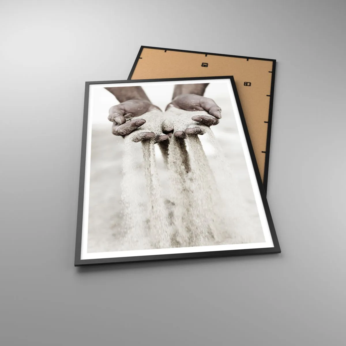 Affisch i svart ram - Med dessa händer... - 70x100 cm