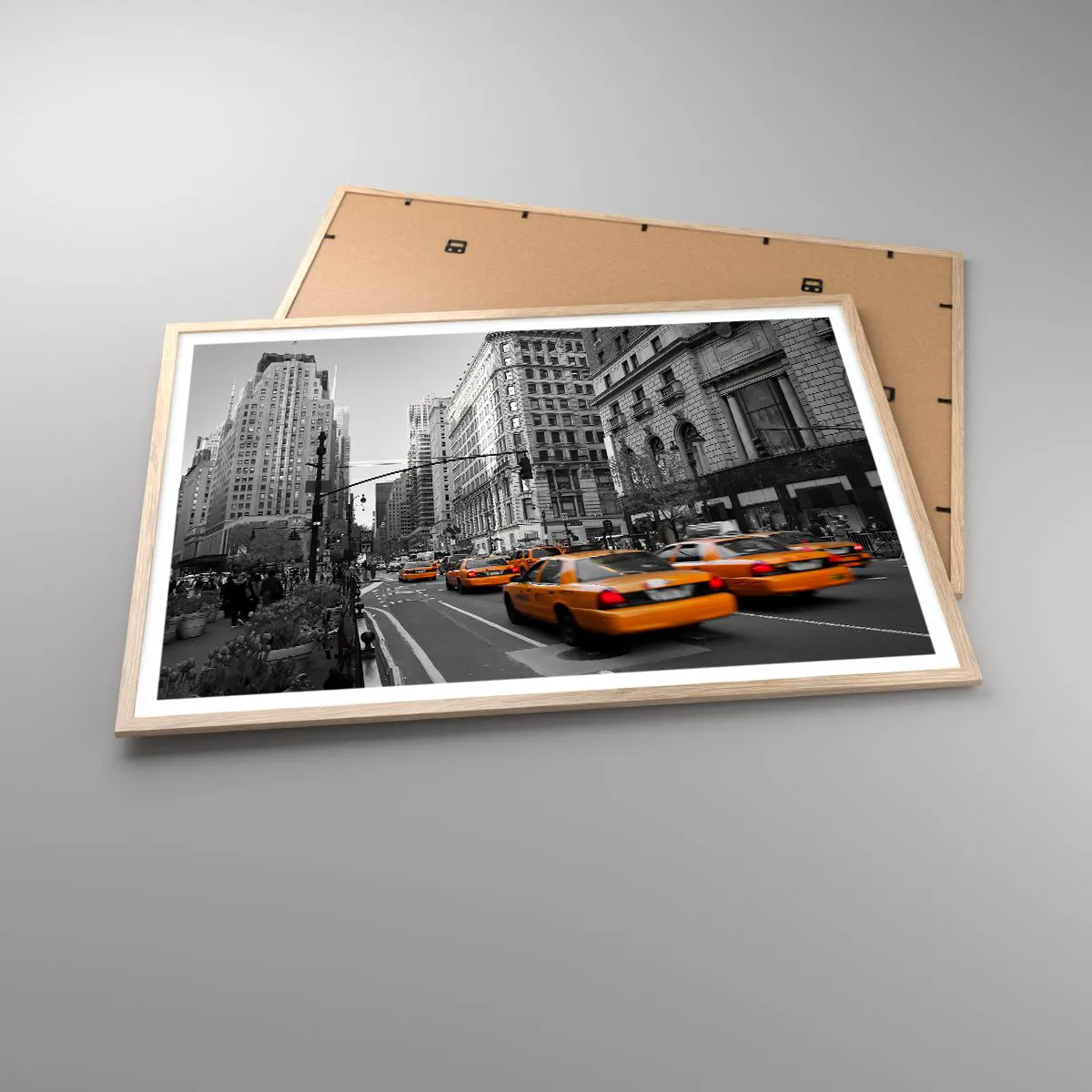 Affisch i ram av ljusek - Storstadens solar - 100x70 cm