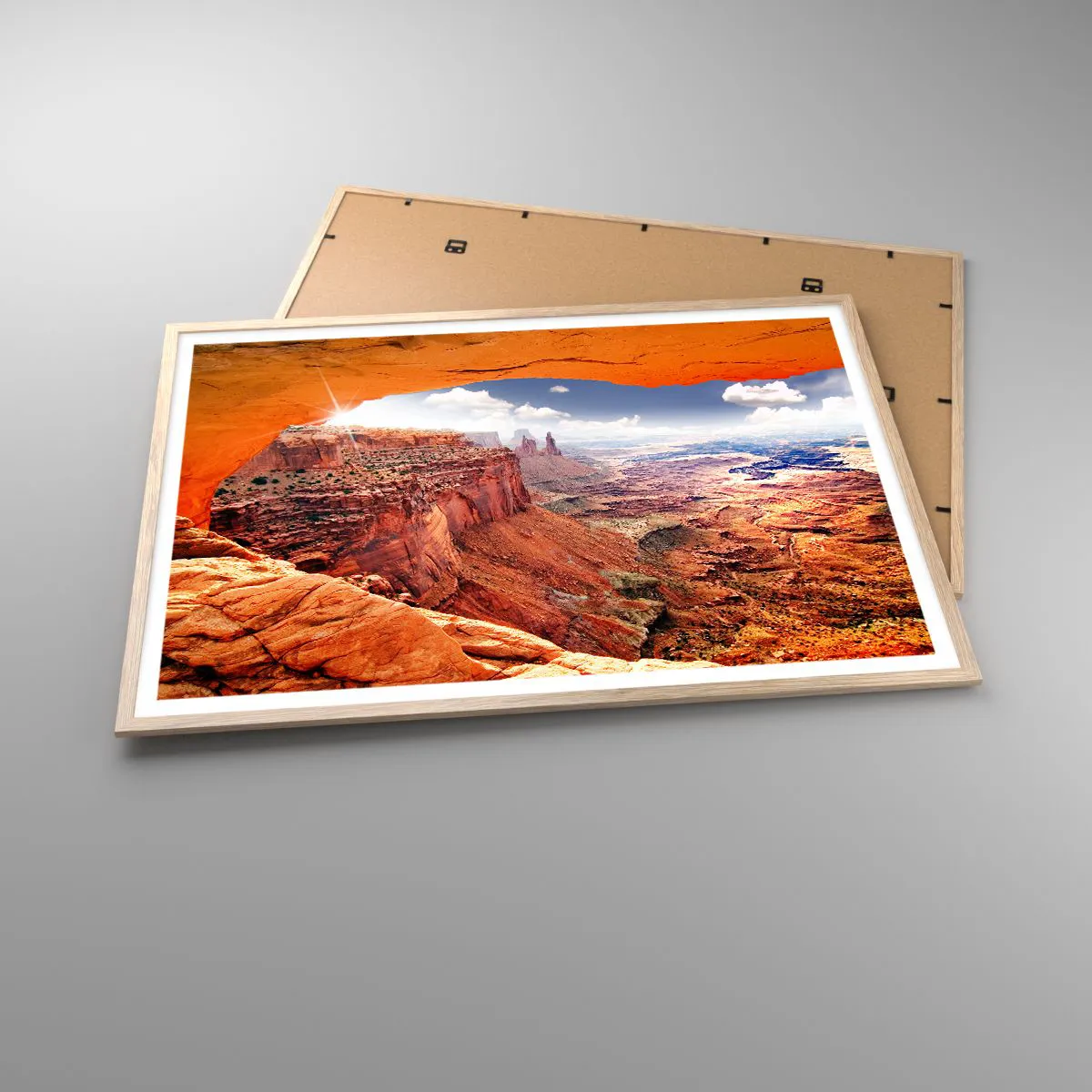 Pôster com moldura de carvalho claro - Esculpido pela própria natureza - 100x70 cm