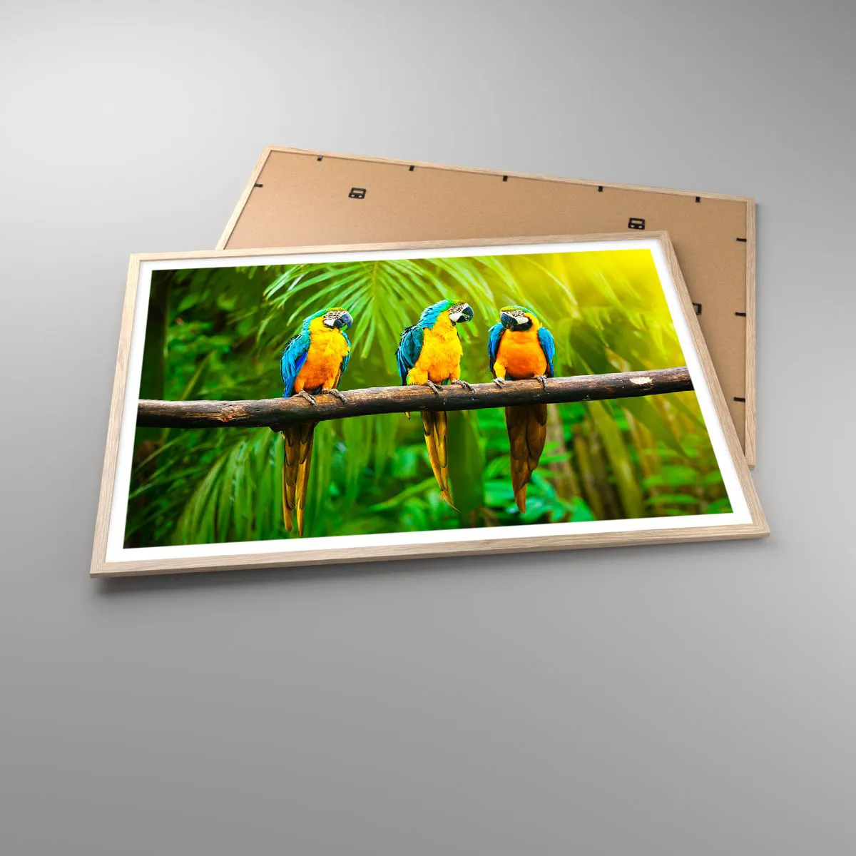 Poster in einem Rahmen aus heller Eiche - Und hast du gehört, dass sie ...? - 100x70 cm