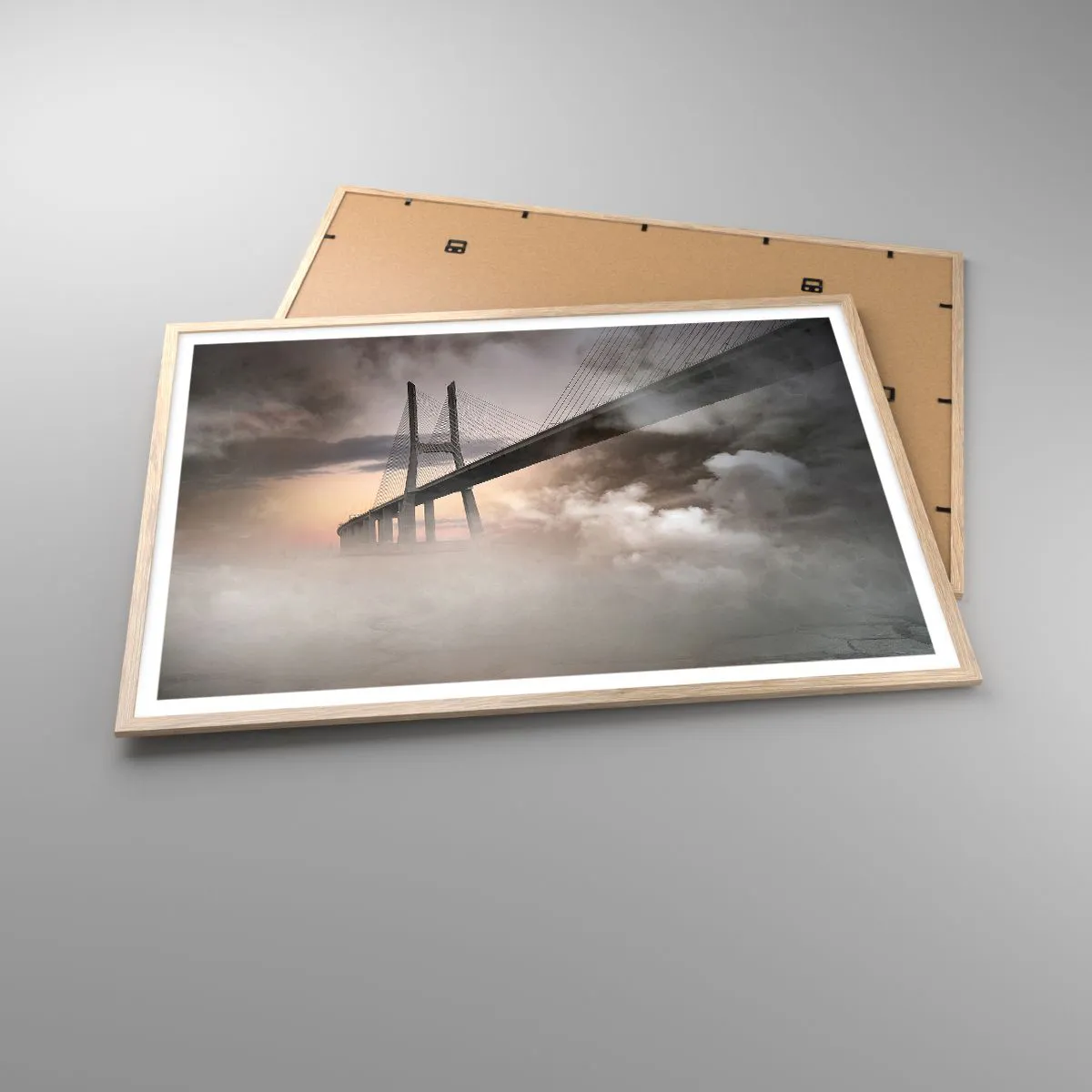 Affiche dans un chêne clair - Poster - Sur la rivière qui n'existe pas - 100x70 cm