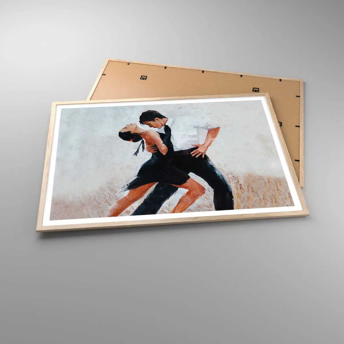 Affiche dans un chêne clair - Poster - Tango de mes rêves et pensées - 100x70 cm