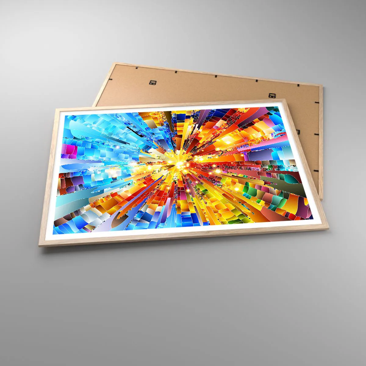 Poster in cornice rovere chiaro - In medias res - 100x70 cm