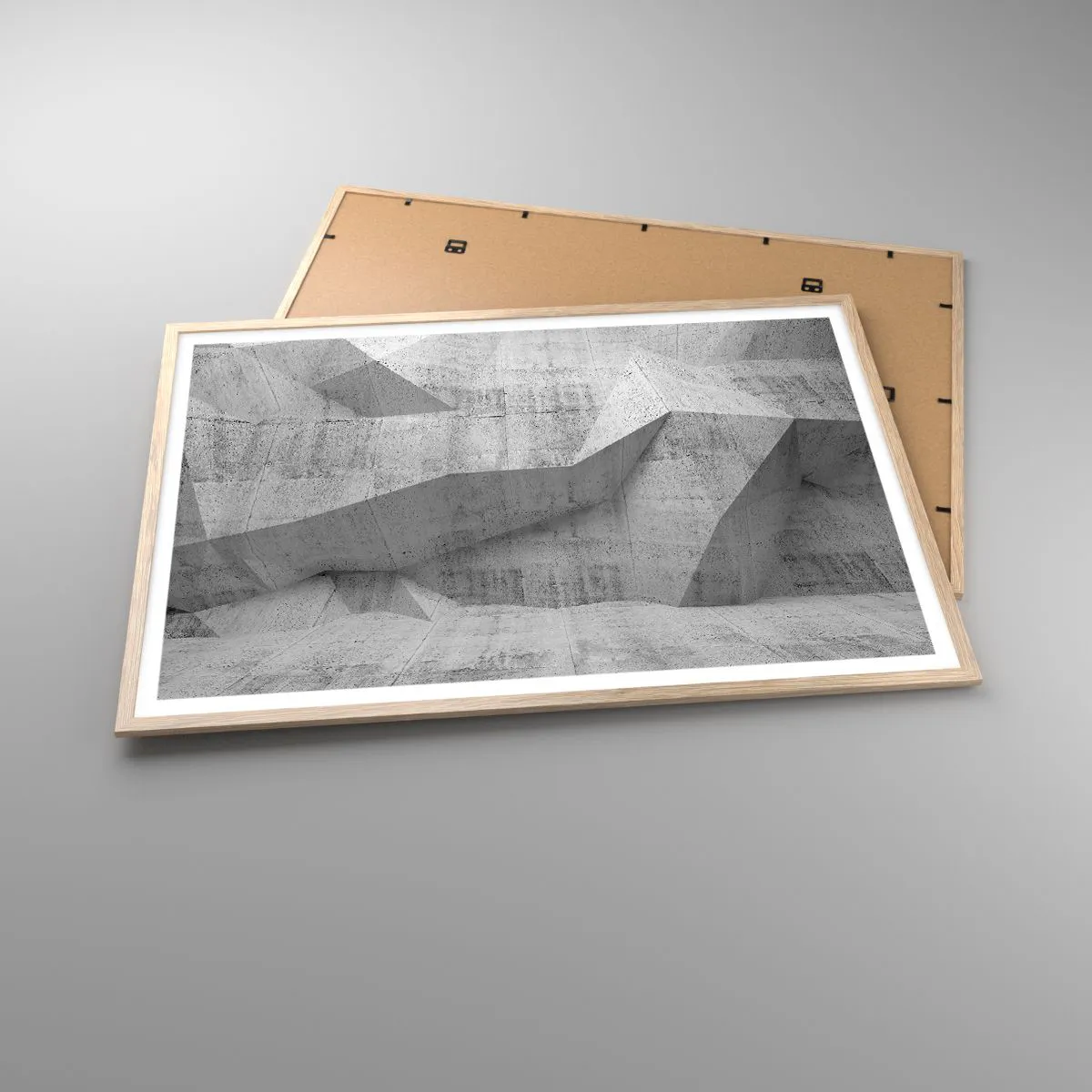 Affiche dans un chêne clair - Poster - Un vrai challenge - 100x70 cm