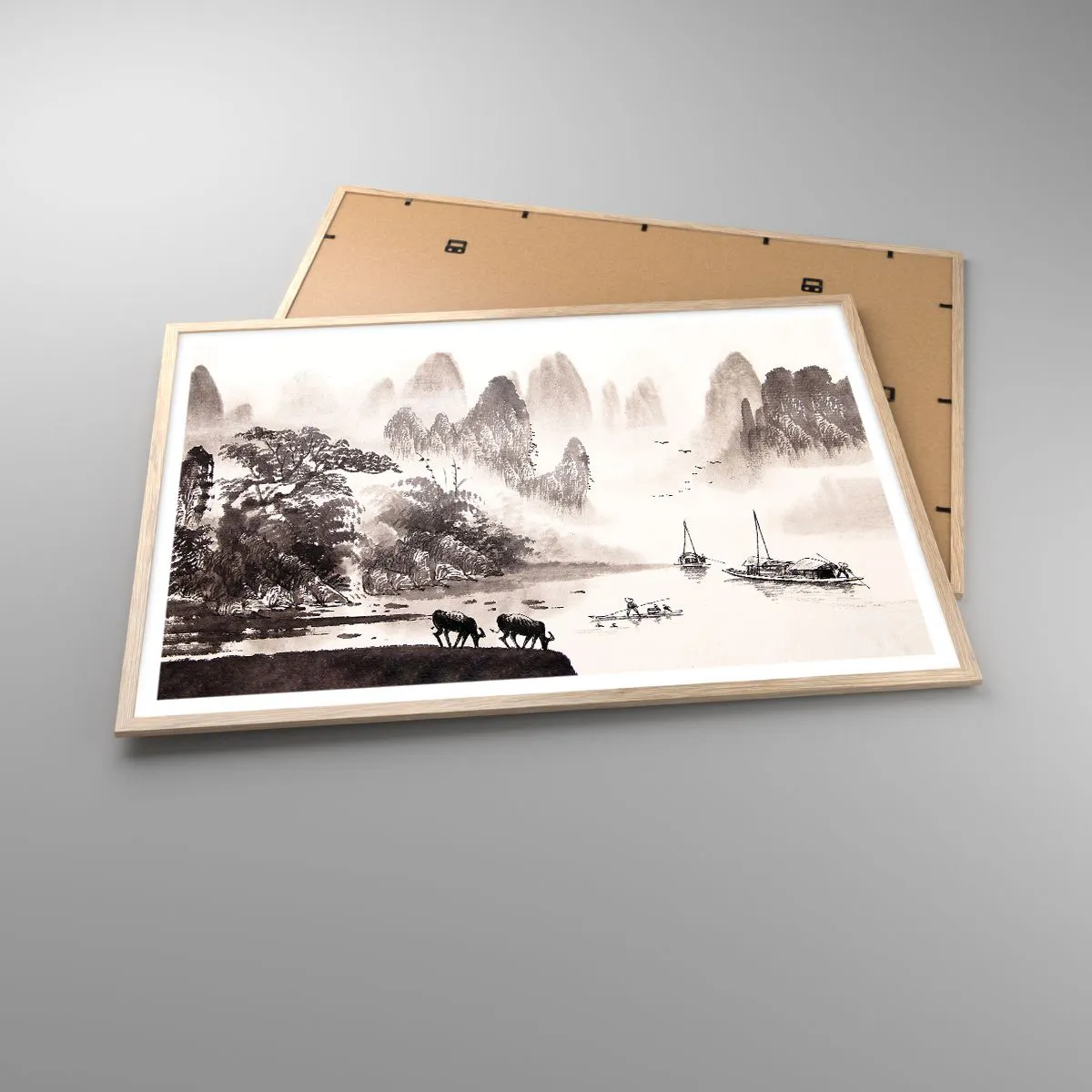 Plakat w ramie jasny dąb - Egzotyczna codzienność Wschodu - 100x70 cm