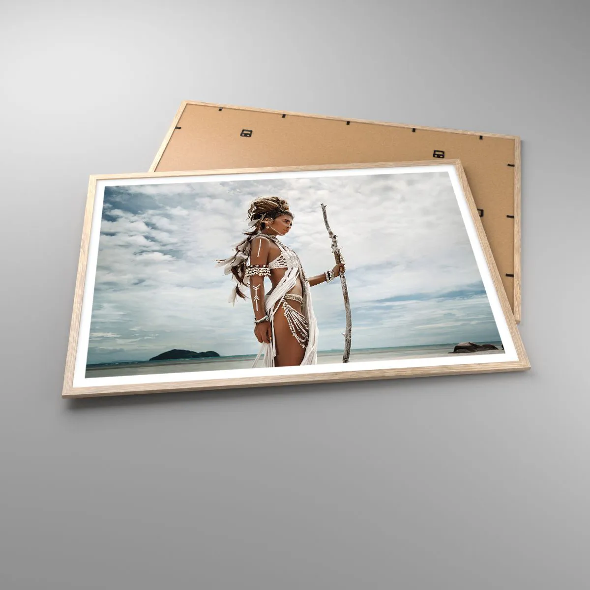 Póster en marco roble claro - Reina de los trópicos - 100x70 cm