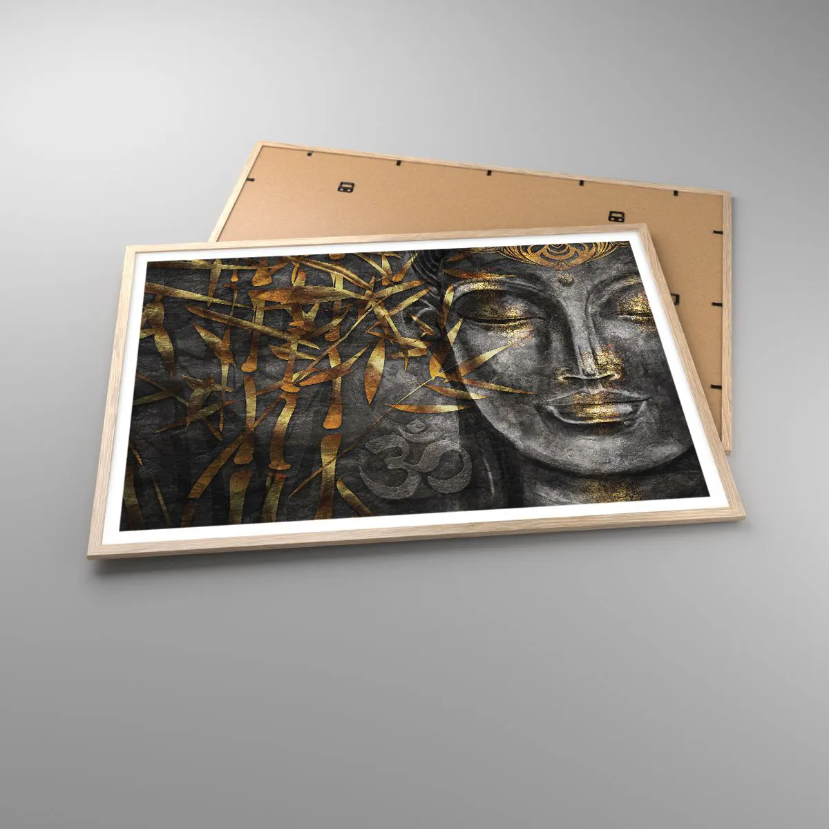 Affisch i ram av ljusek - Känn lugnet - 100x70 cm