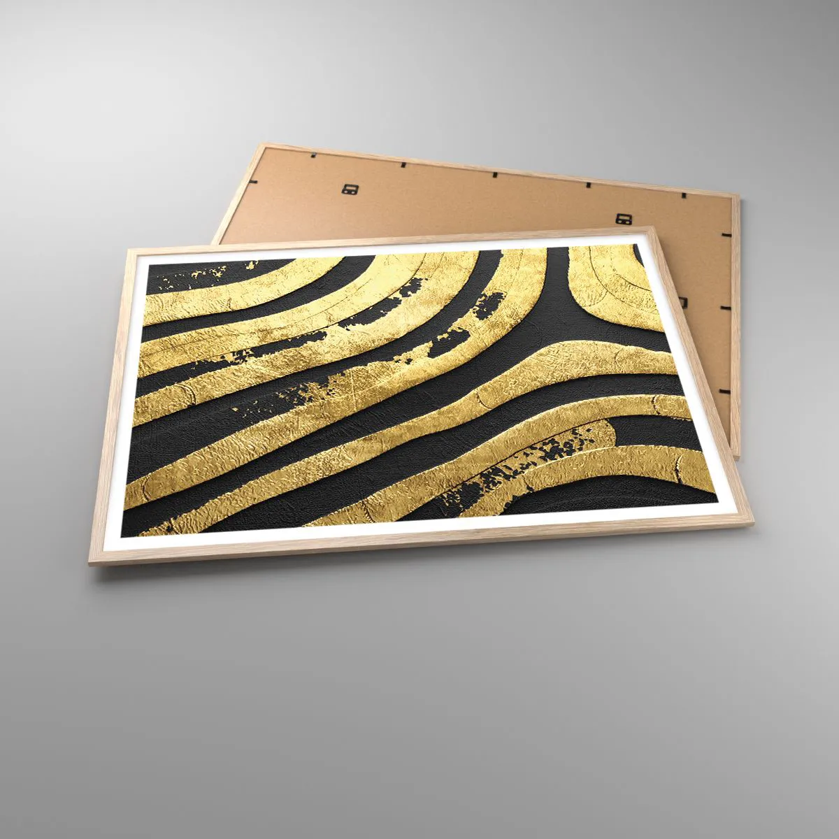 Plagát v ráme zo svetlého duba - Všetko plynie - 100x70 cm