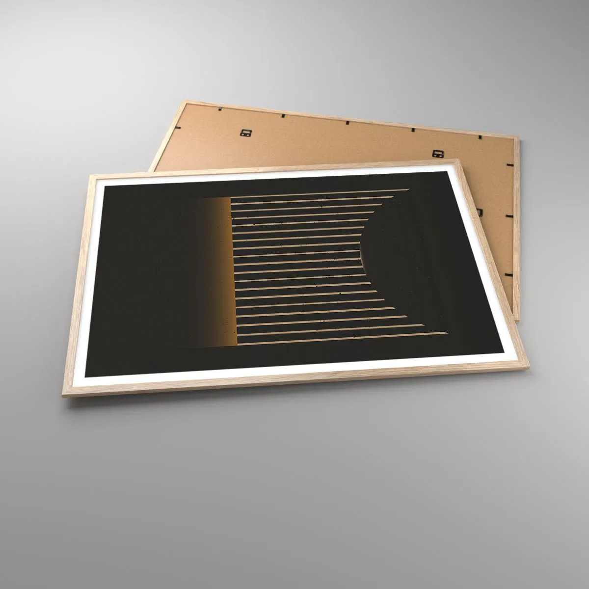 Poster în ramă de stejar deschis - Explorați întunericul - 100x70 cm