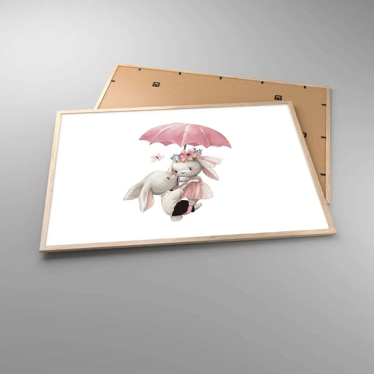 Affiche dans un chêne clair - Poster - C'est ça l'amour - 100x70 cm