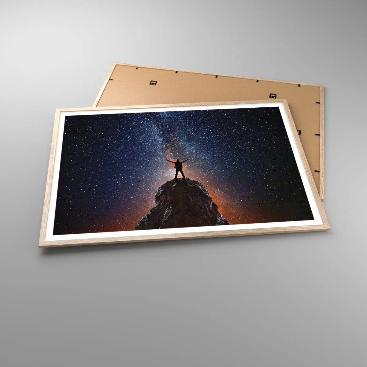 Plakat i ramme af lyst egetræ - Magten er hos mig! - 100x70 cm