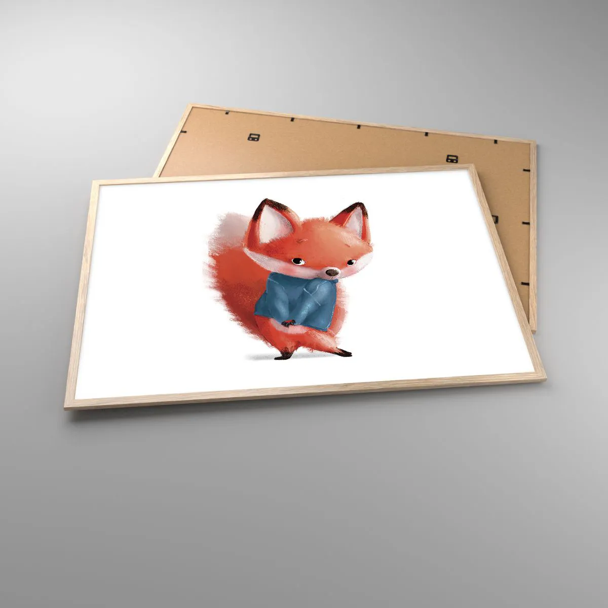 Plakat w ramie jasny dąb - Ładnie mi w tym? - 100x70 cm