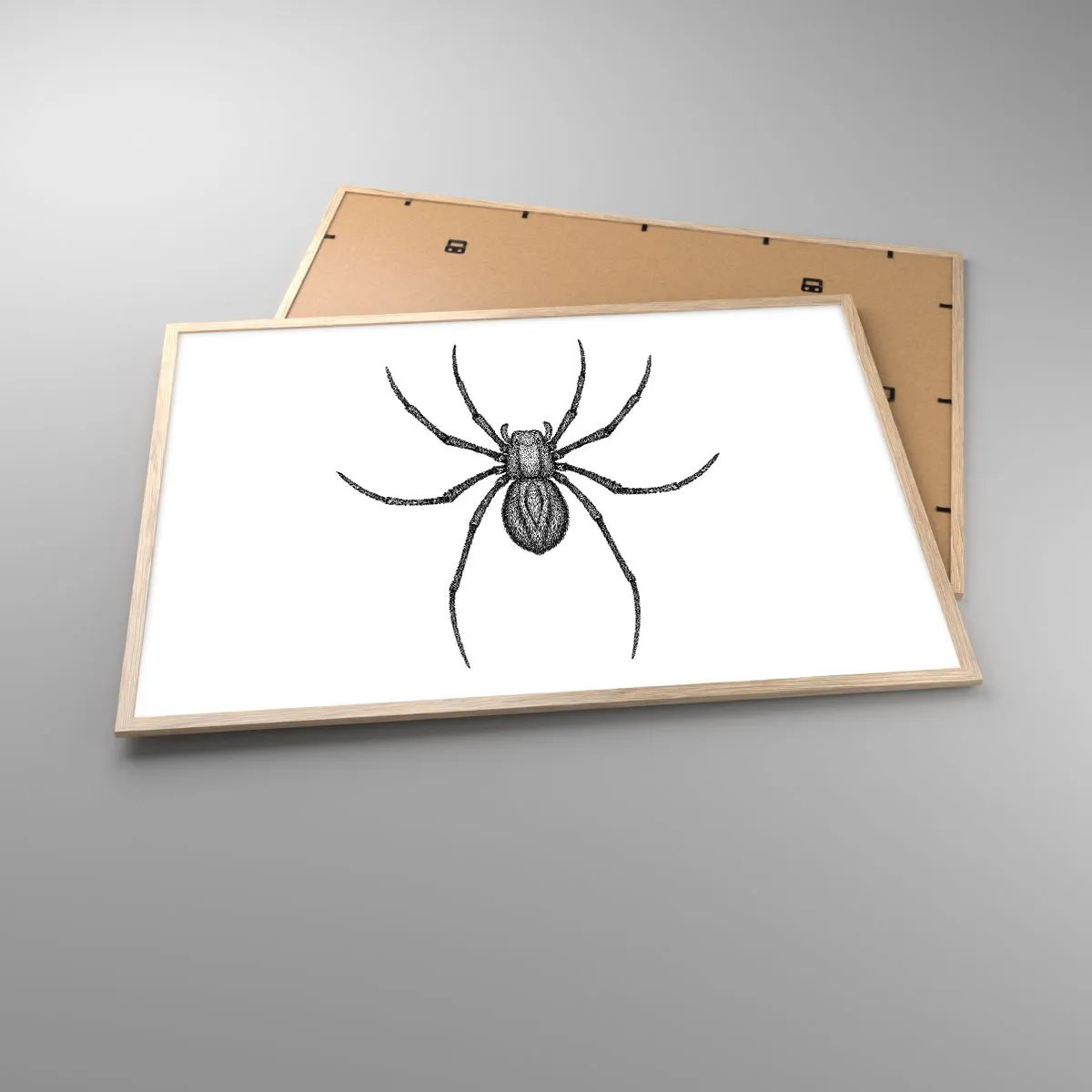 Poster in einem Rahmen aus heller Eiche - Beunruhigende Präzision - 100x70 cm