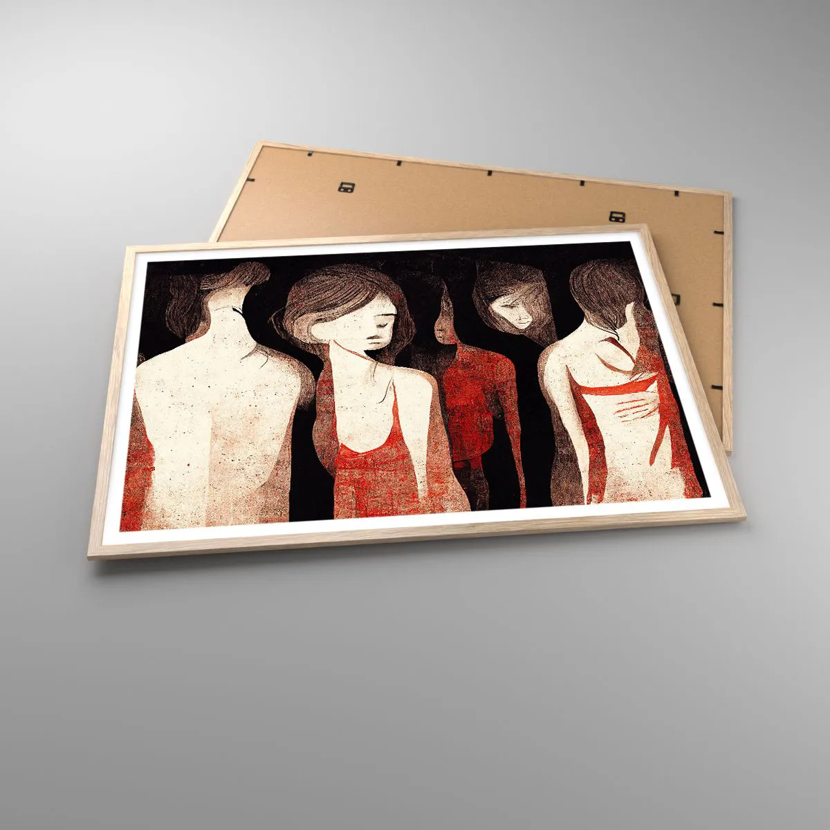 Pôster com moldura de carvalho claro - Madonas das trevas - 100x70 cm