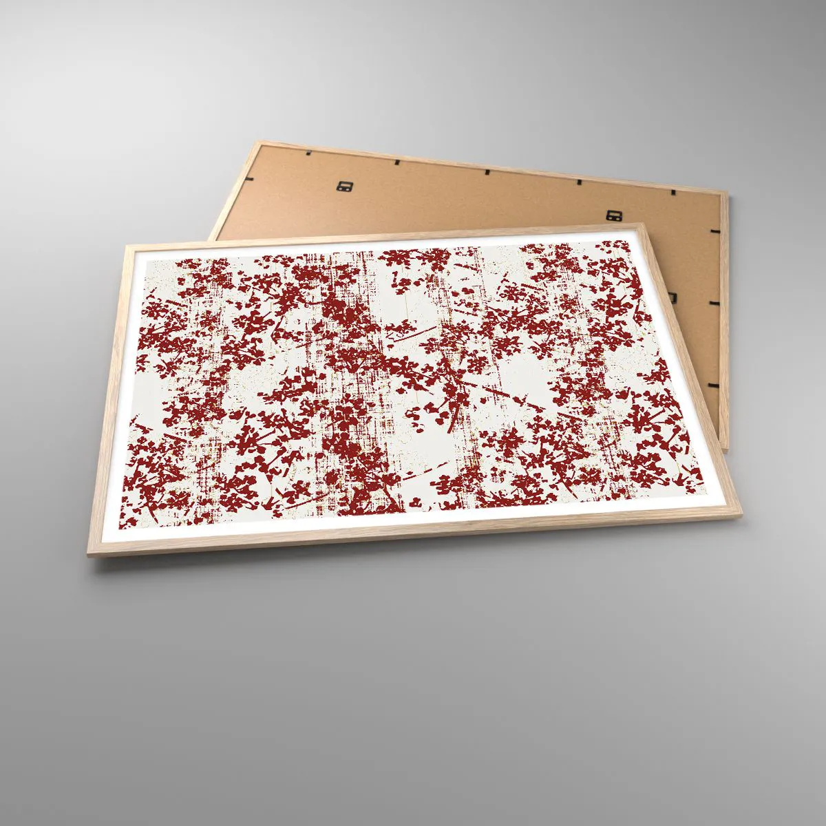 Affiche dans un chêne clair - Poster - Comme un calicot ancien - 100x70 cm