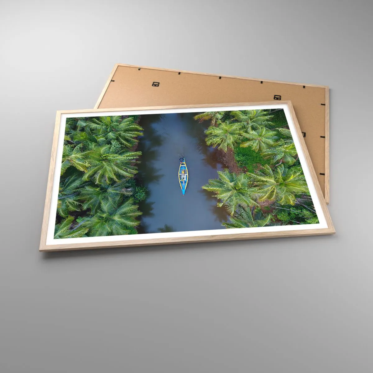 Plakát v rámu světlý dub - Na tropické stezce - 100x70 cm