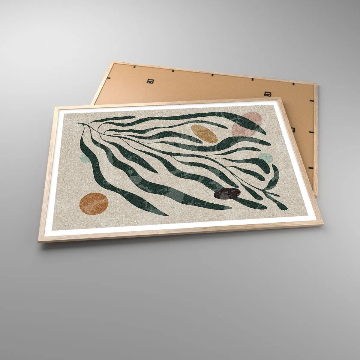 Poster in einem Rahmen aus heller Eiche - Im Grünen - 100x70 cm