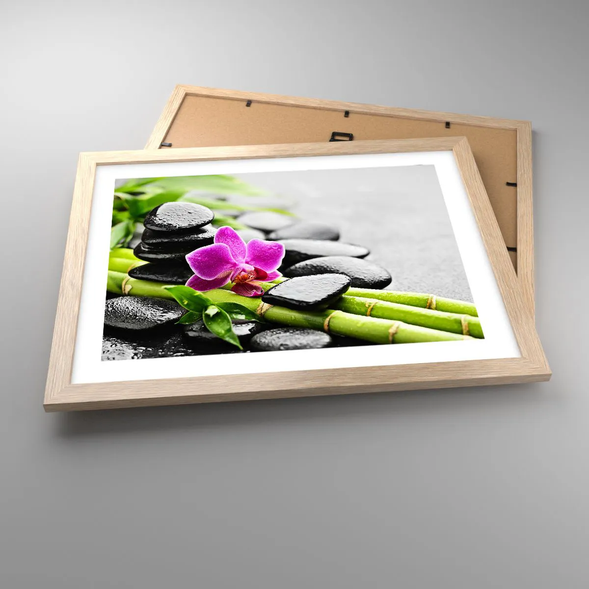 Poster in light oak frame - In a Peaceful Balance - 40x30 cm