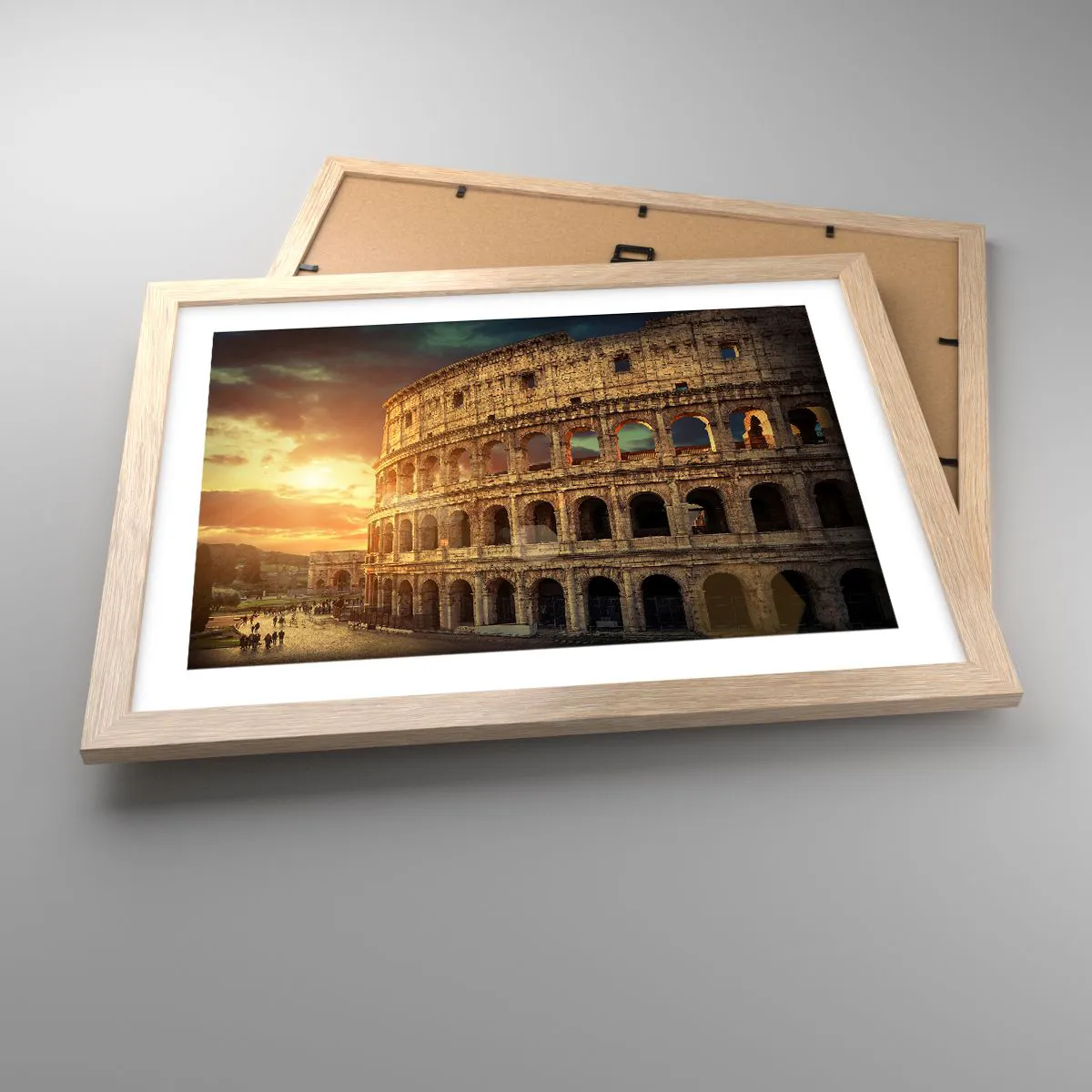 Plakat i ramme af lyst egetræ - Kolossalt indtryk - 40x30 cm