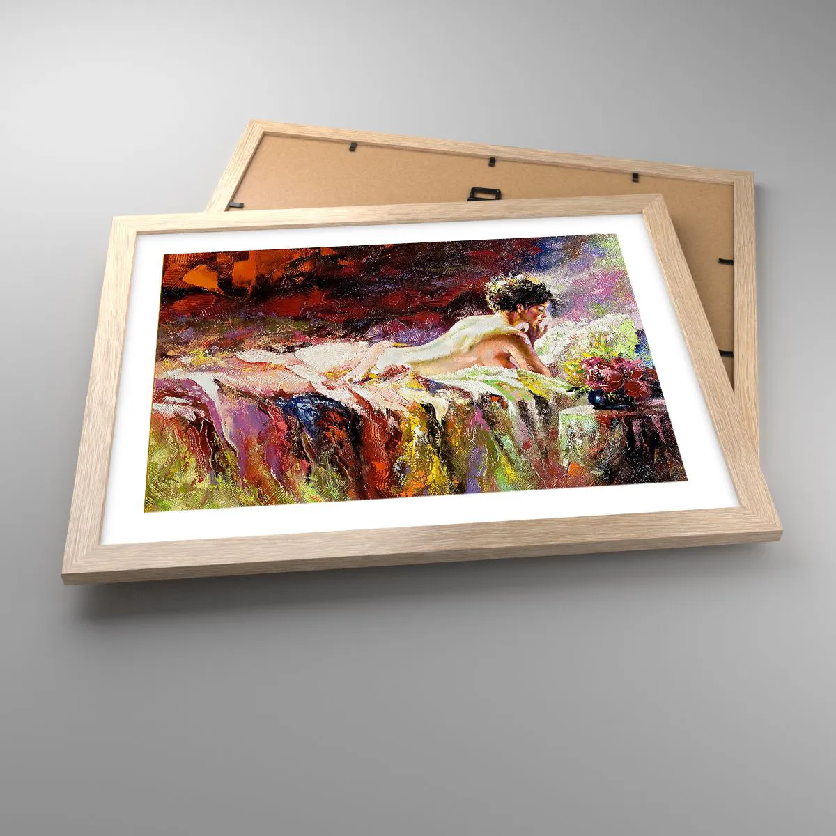 Affiche dans un chêne clair - Poster - Vénus en pensée - 40x30 cm