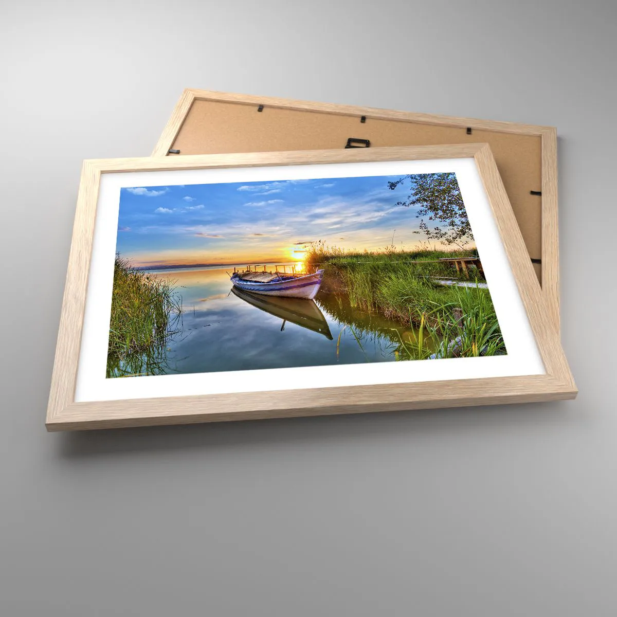 Affisch i ram av ljusek - Uppfyllda drömmars vik - 40x30 cm