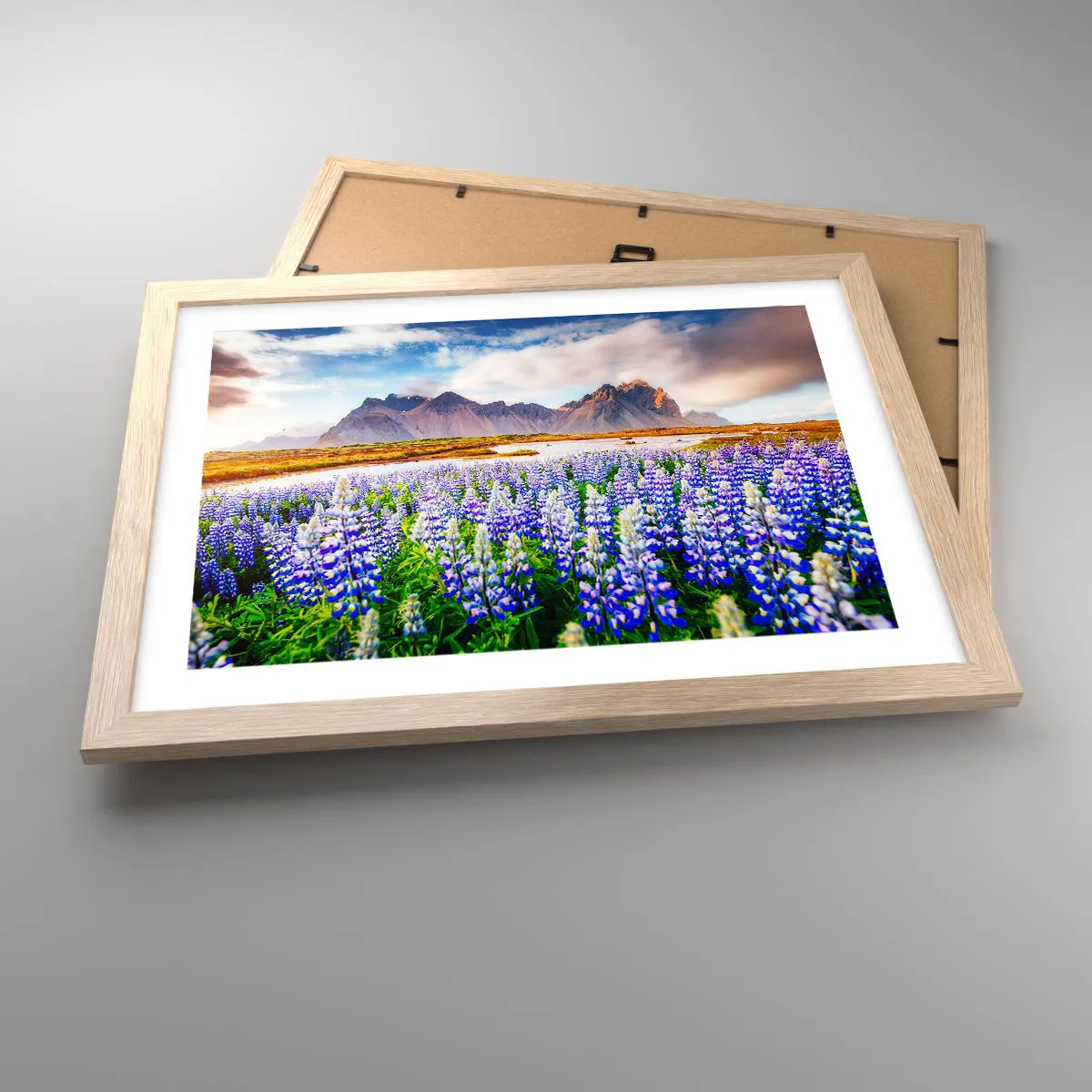 Poster in light oak frame - Strength and Severity next to Sweetness - 40x30 cm