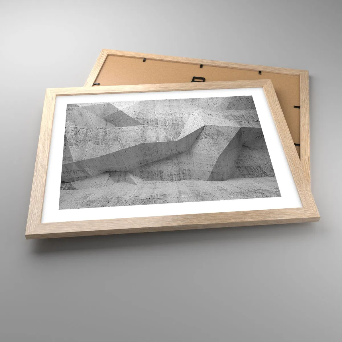 Plagát v ráme zo svetlého duba - Skutočná výzva - 40x30 cm