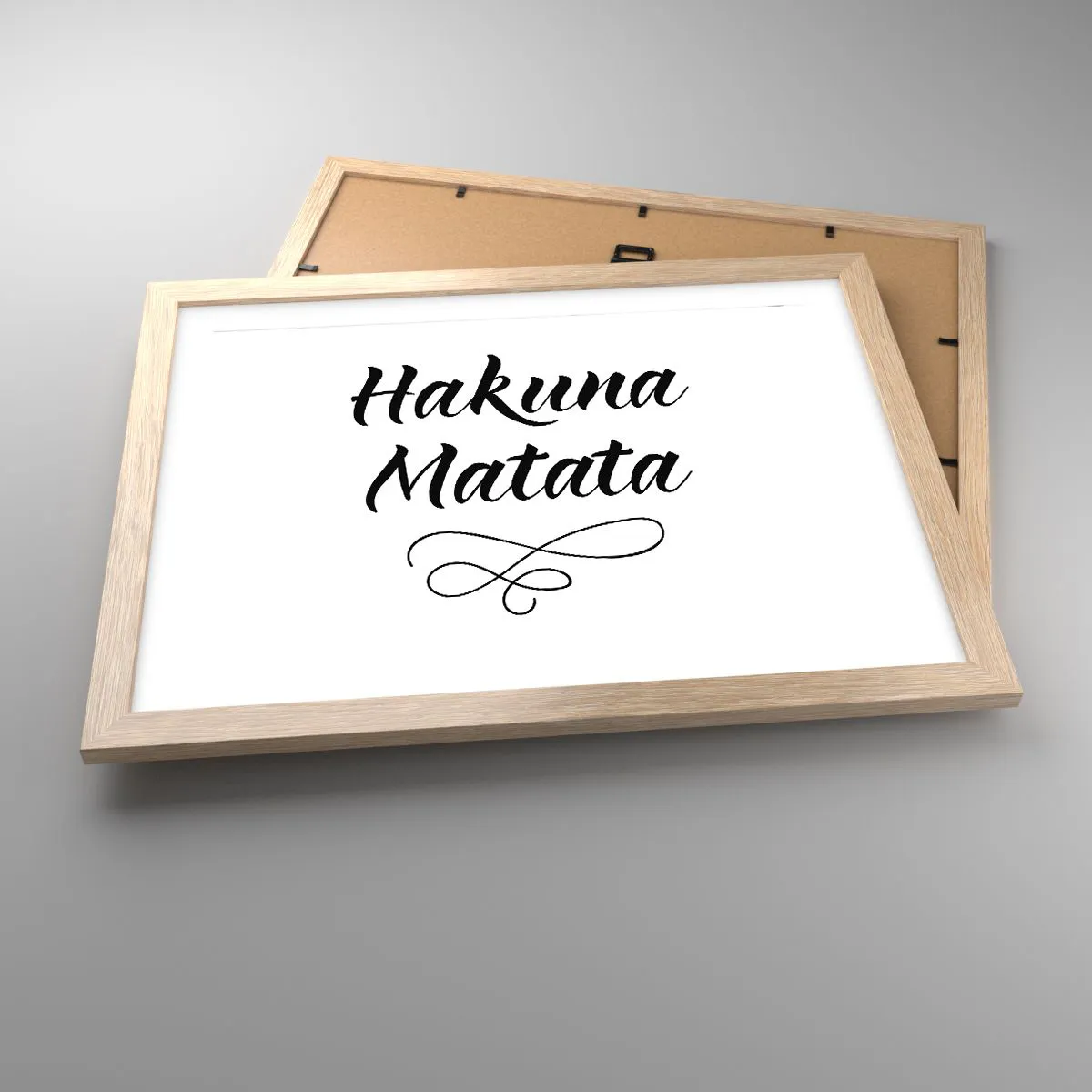 Plakat i ramme af lyst egetræ - Bedste råd - 40x30 cm