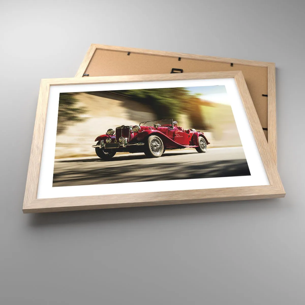 Plakat i ramme af lyst egetræ - Smukkere end Nike fra Samothrake - 40x30 cm