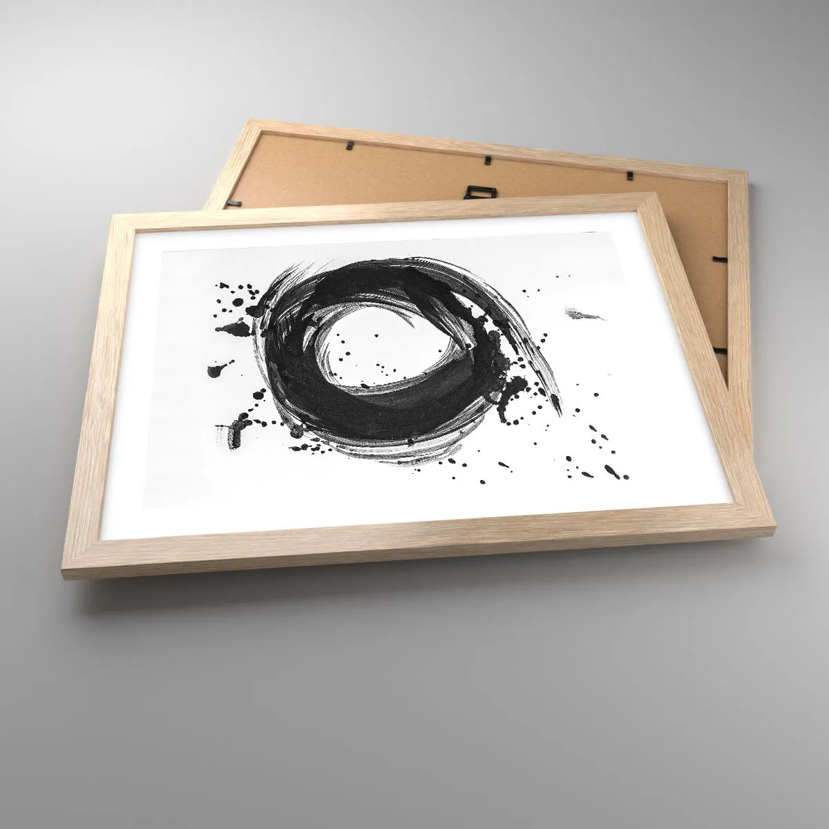 Affiche dans un chêne clair - Poster - Le tourbillon de la création - 40x30 cm