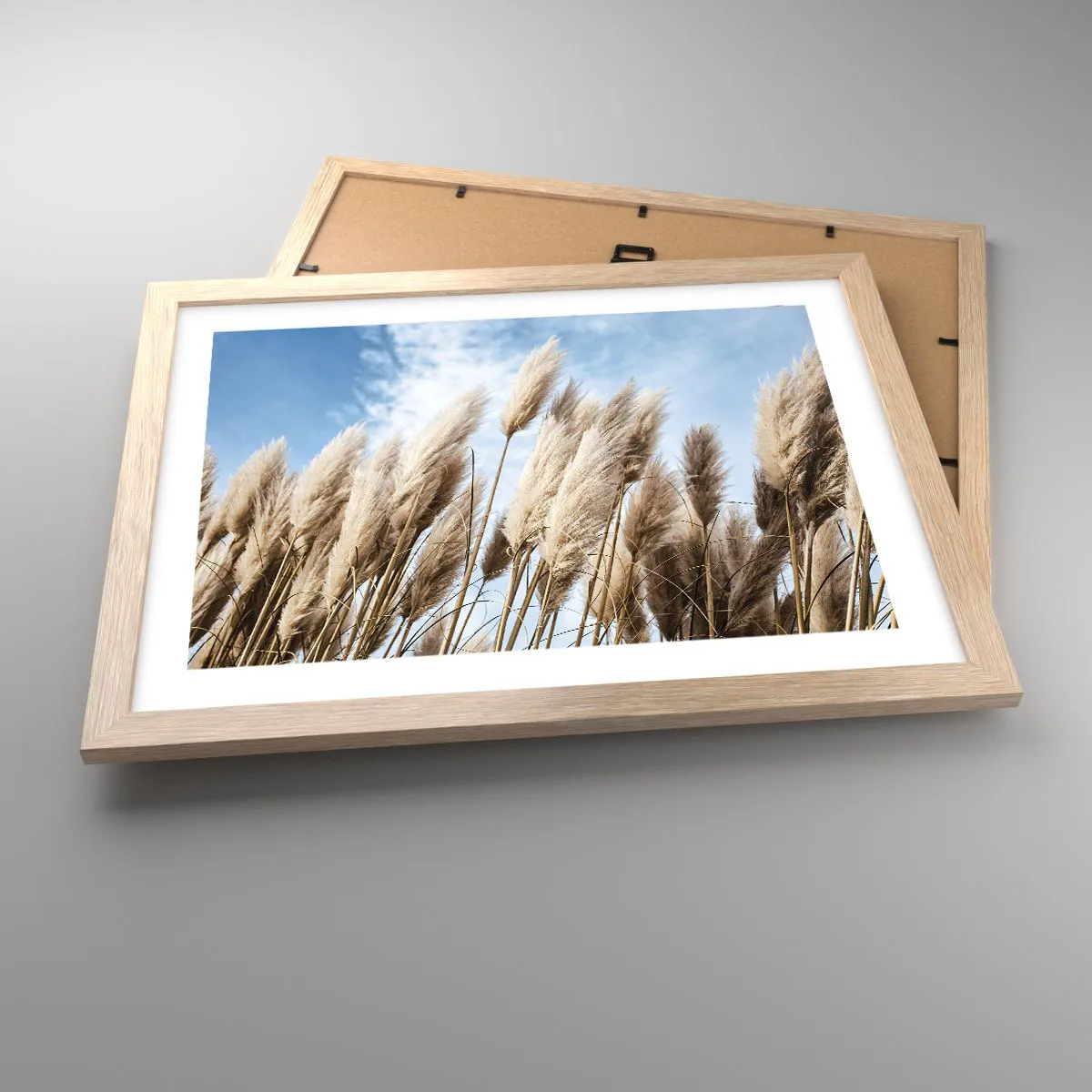 Poster in einem Rahmen aus heller Eiche - Sonnige und windige Liebkosungen - 40x30 cm