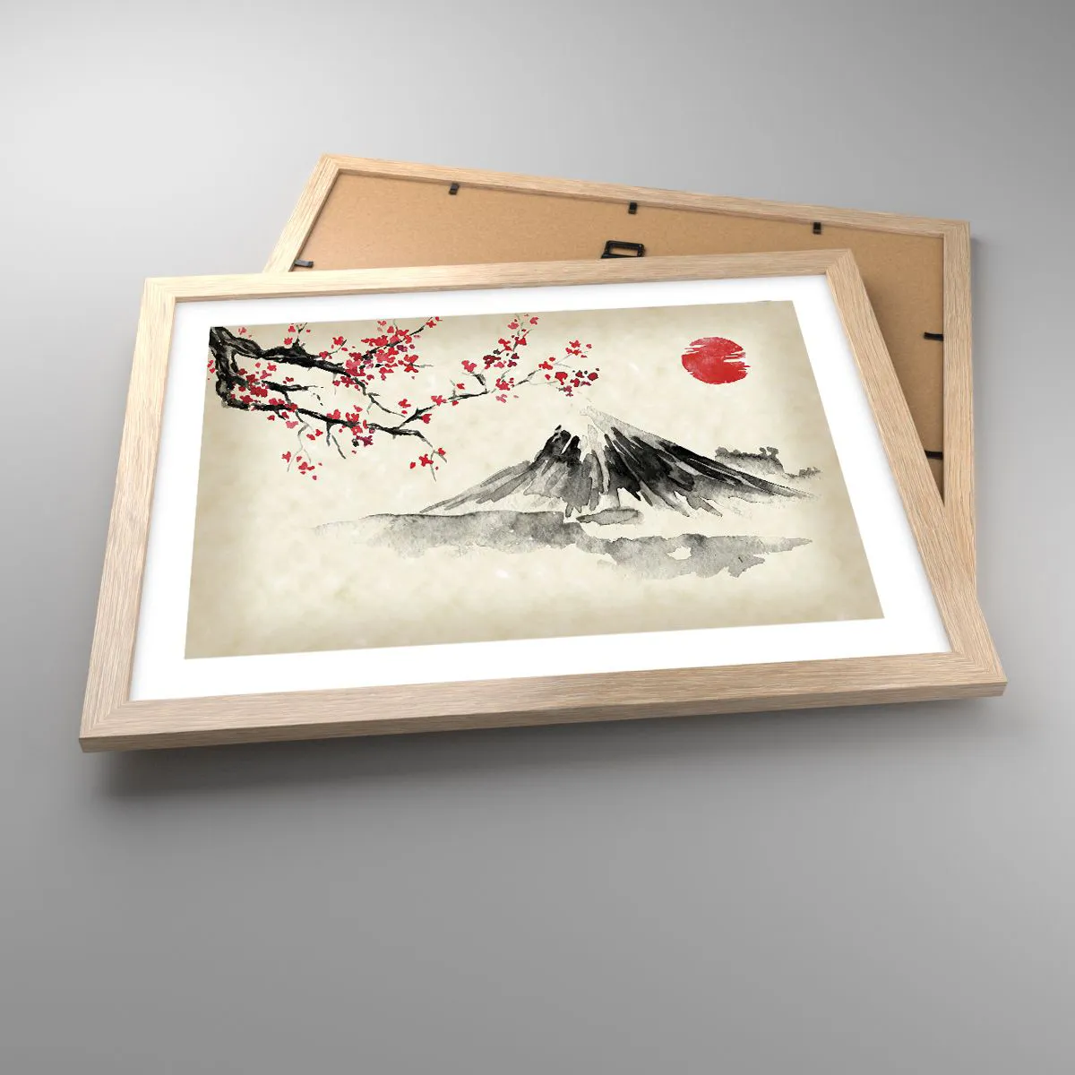 Affiche dans un chêne clair - Poster - Tomber amoureux du Japon - 40x30 cm